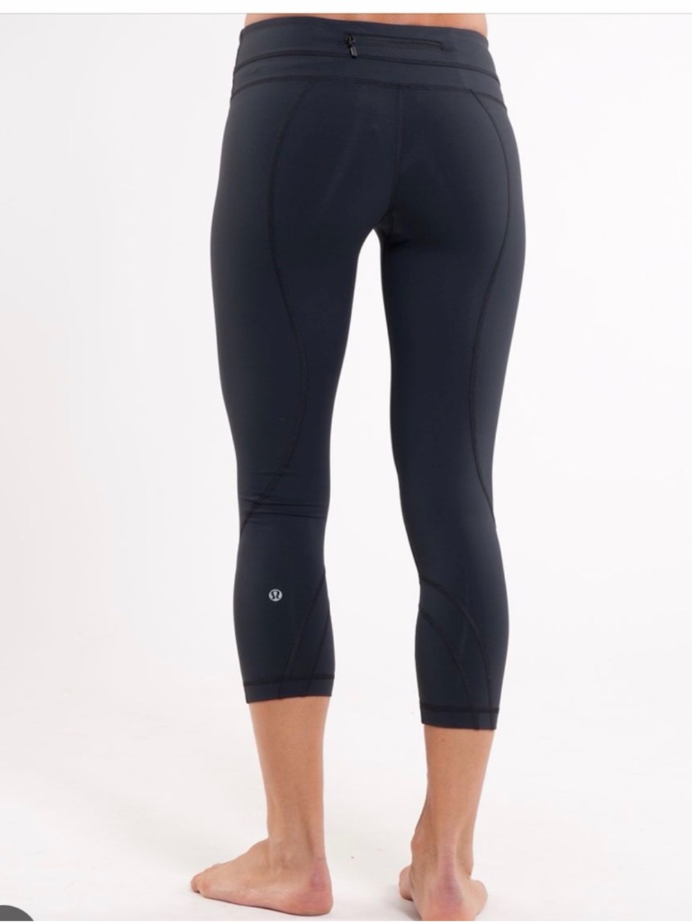 Lululemon Black Run Inspire Crop Running Leggings